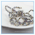 Perlas de cristal de la forma de oliva el último diseño rebordea el collar